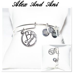 Alex+Ani Be Yourself Silver Bangle Charm Bracelet
